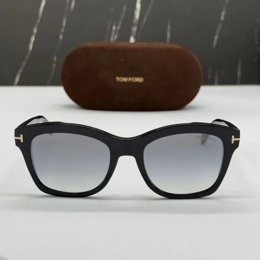 NEW TOM FORD LAUREN-02 TF614 01C WOMEN BLACK SUNGLASSES TOM FORD FT0614/S